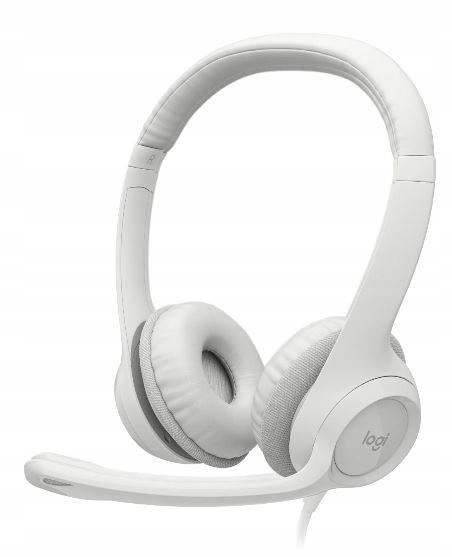 Słuchawki Z Mikrofonem Logitech H390 USB 1,9M OFF-WHITE 20Hz - 20kHz DOBRE