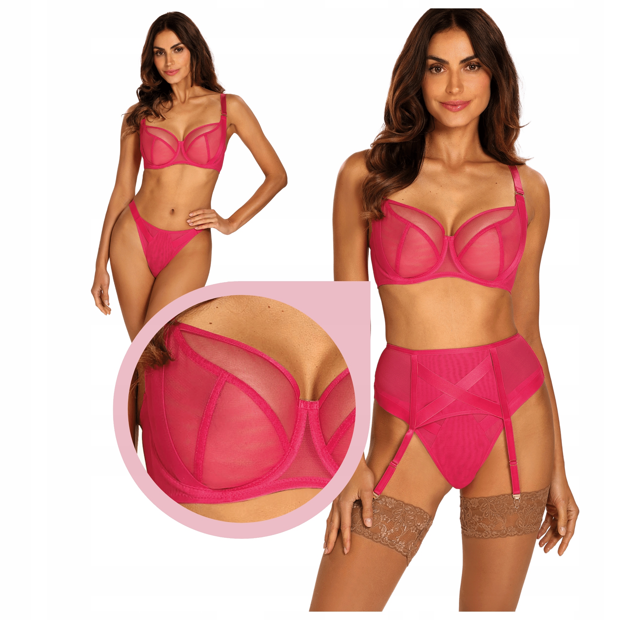 Podprsenka Ewa Bień Pryma B161 růžová měkká podprsenka soft 65E