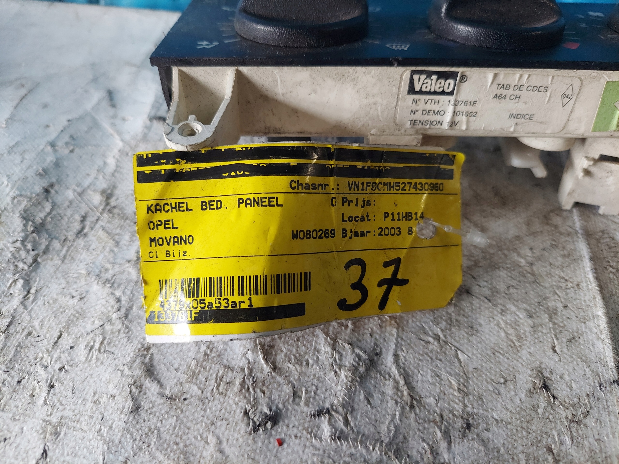 PANEL KLIMY OPEL MOVANO 133761E