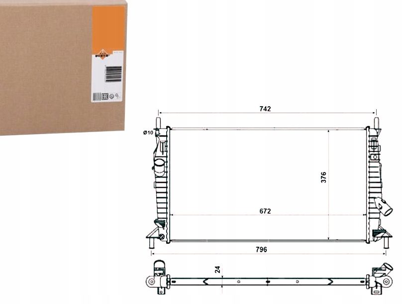 NRF55327 Chladič Ford Focus 04- Asistent řidiče #33