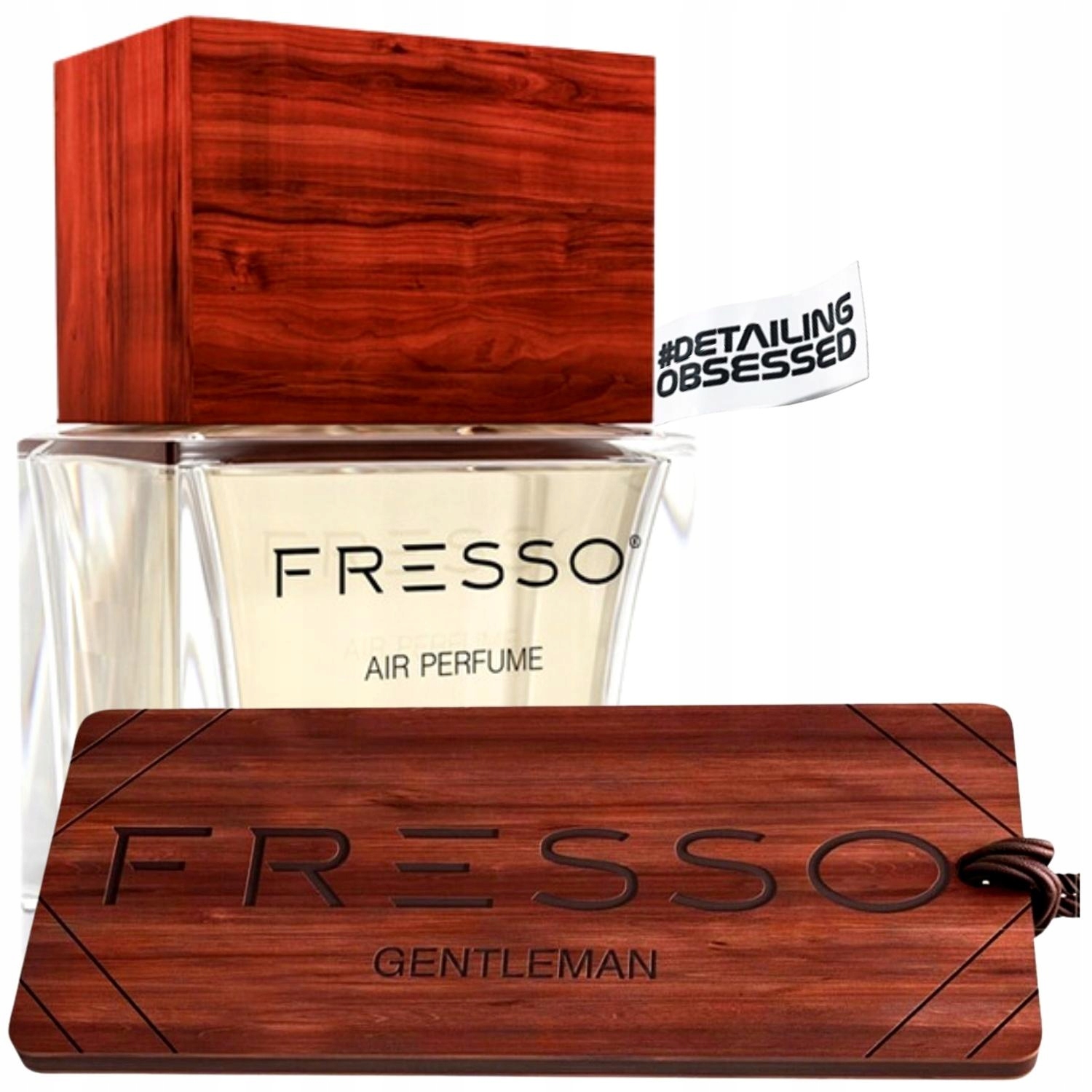 FRESSO GENTLEMAN PERFUMY SAMOCHODOWE + ZAWIESZKA FRESSO + ZESTAW KOSMETYKÓW Stan opakowania oryginalne