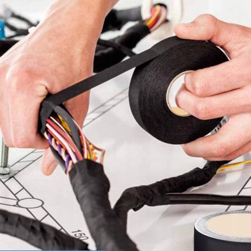 MOCNA TAŚMA IZOLACYJNA PCV CZARNA SAMOPRZYLEPNA WODOODPORNA 16mm 9m Długość 9 m