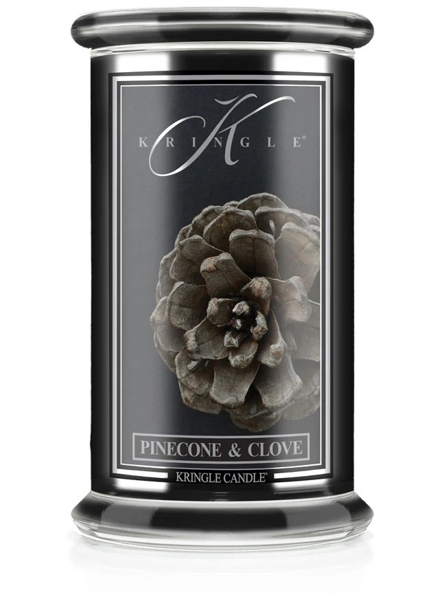 Kringle Candle Pinecone & Clove – velká vonná svíčka 623 g, 2 knoty