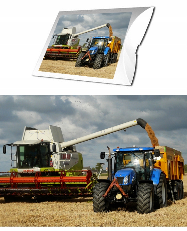 CIĄGNIK KOMBAJN TRAKTOR PUZZLE 70 el.