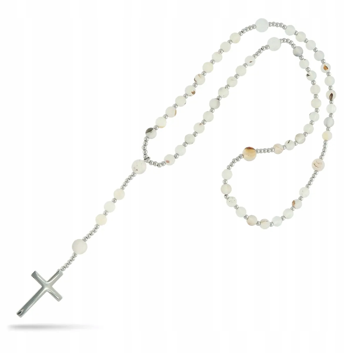 dárek na přijímání růženec z kamenů ocel ušlechtilá krabička sáček