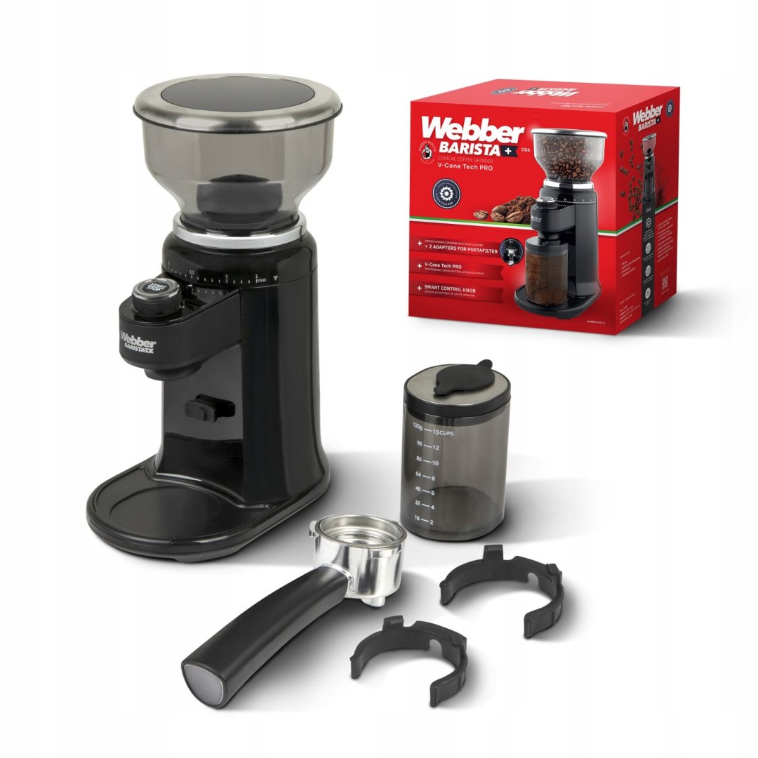 Elektrický mlynček na kávu Webber CG6 180W Automatický 25 Úrovní