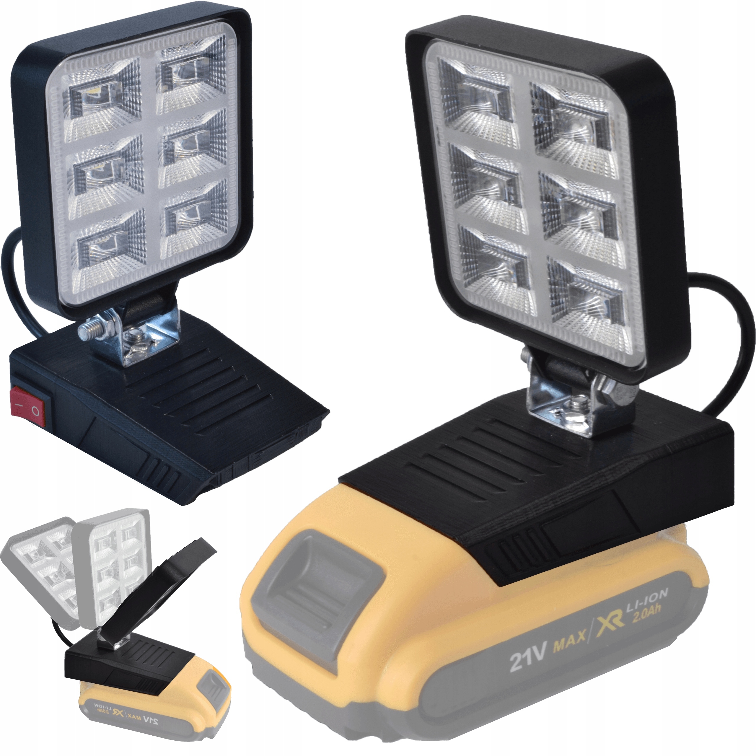 Lampa Halogen Led Do Baterii Akumulatora Holdx 21V