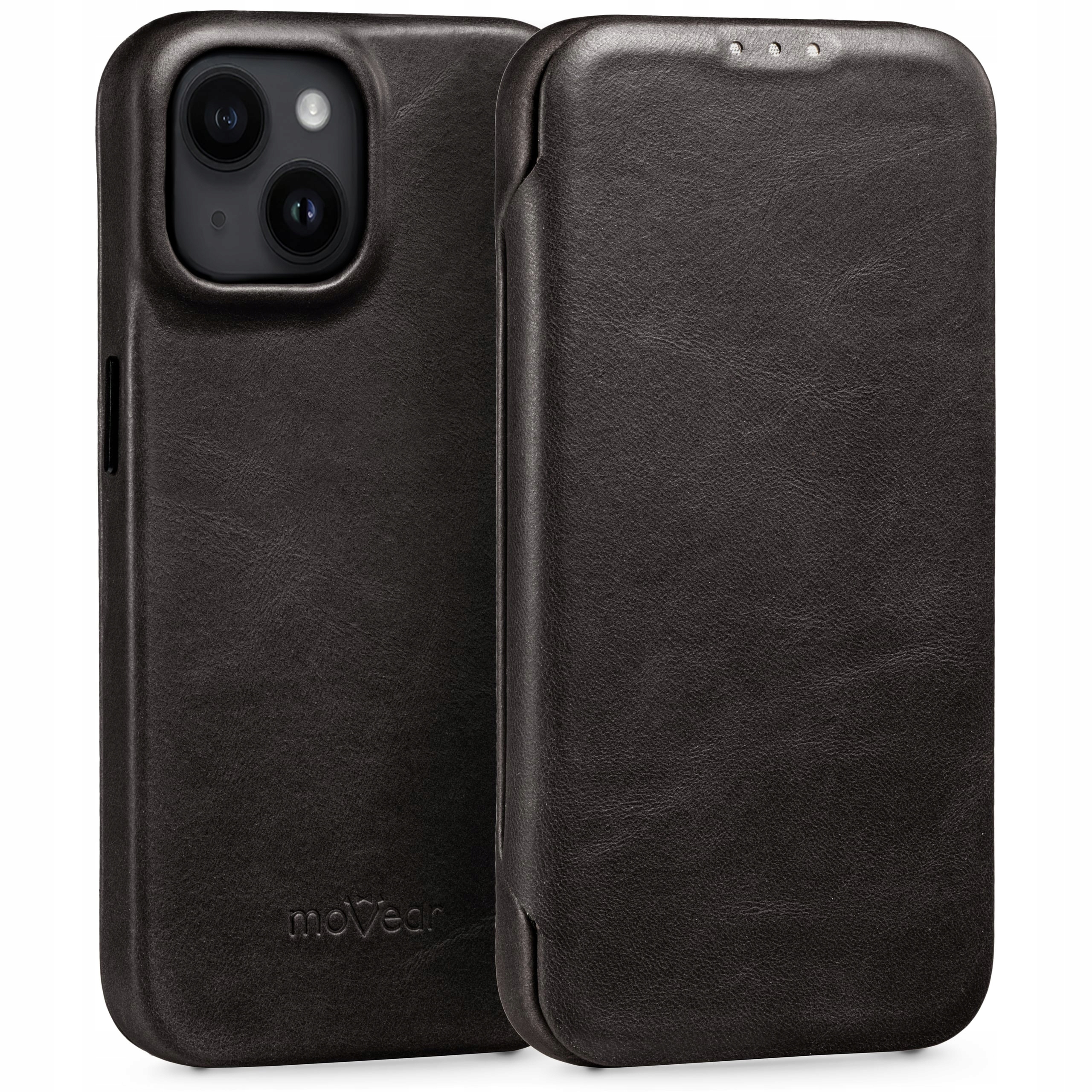 Etui skórzane na iPhone 14 Plus MagSafe Premium Pokrowiec book case Movear