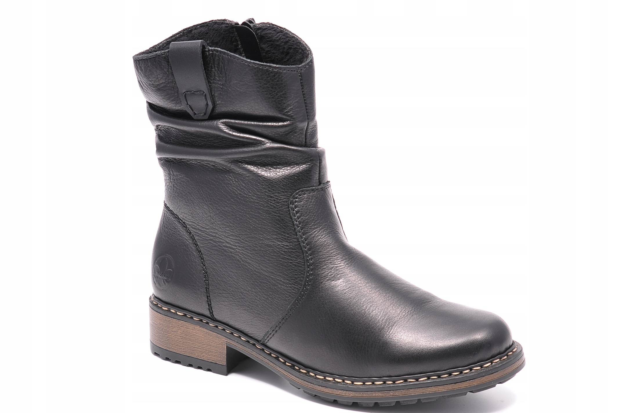 Černé kotníkové Kotníkové Boty Rieker Z6883-00, Velikost 38