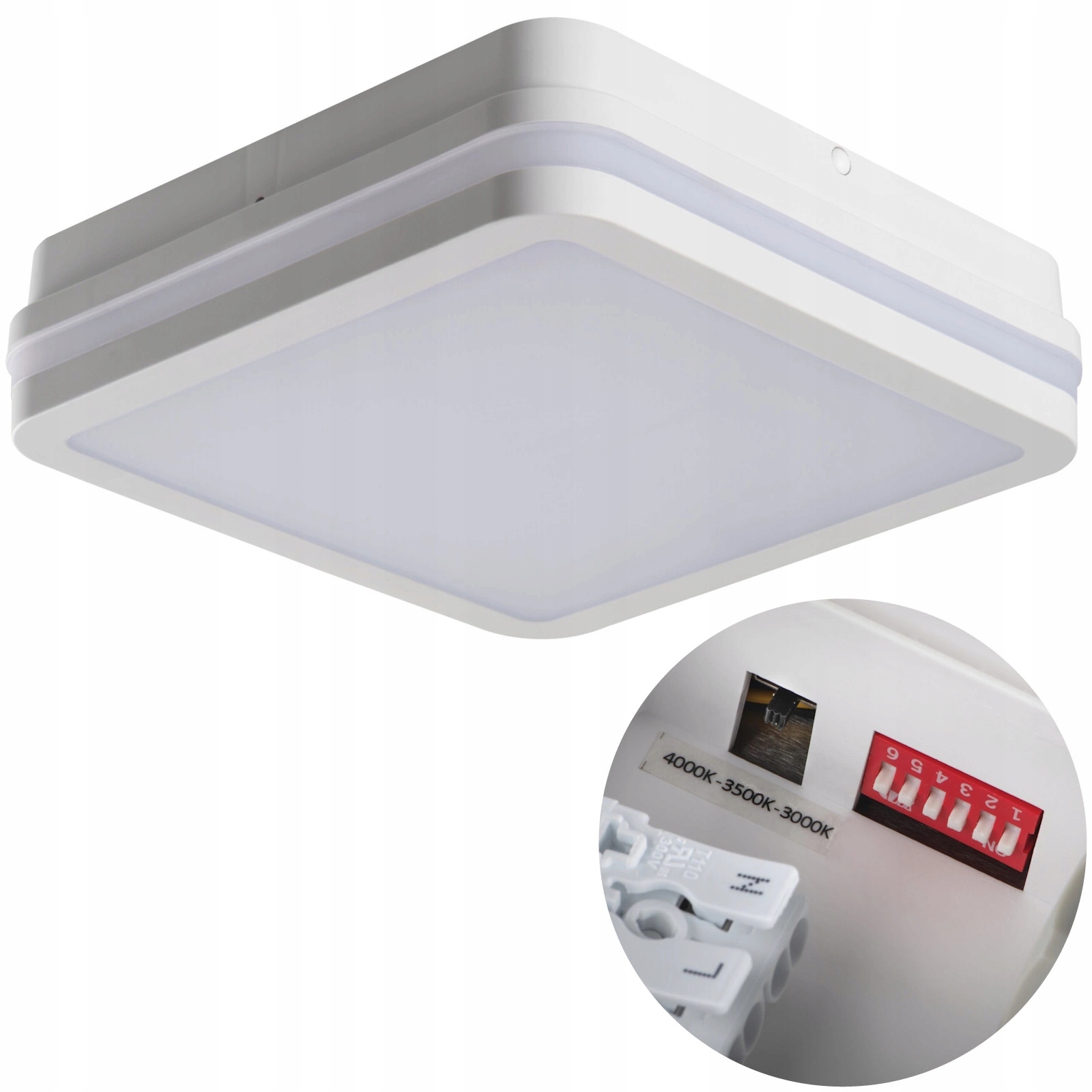 stropní svítidlo Led Stropní Svítidlo Hermetický Beno 12-18W Cct Snímač pohybu Bílá