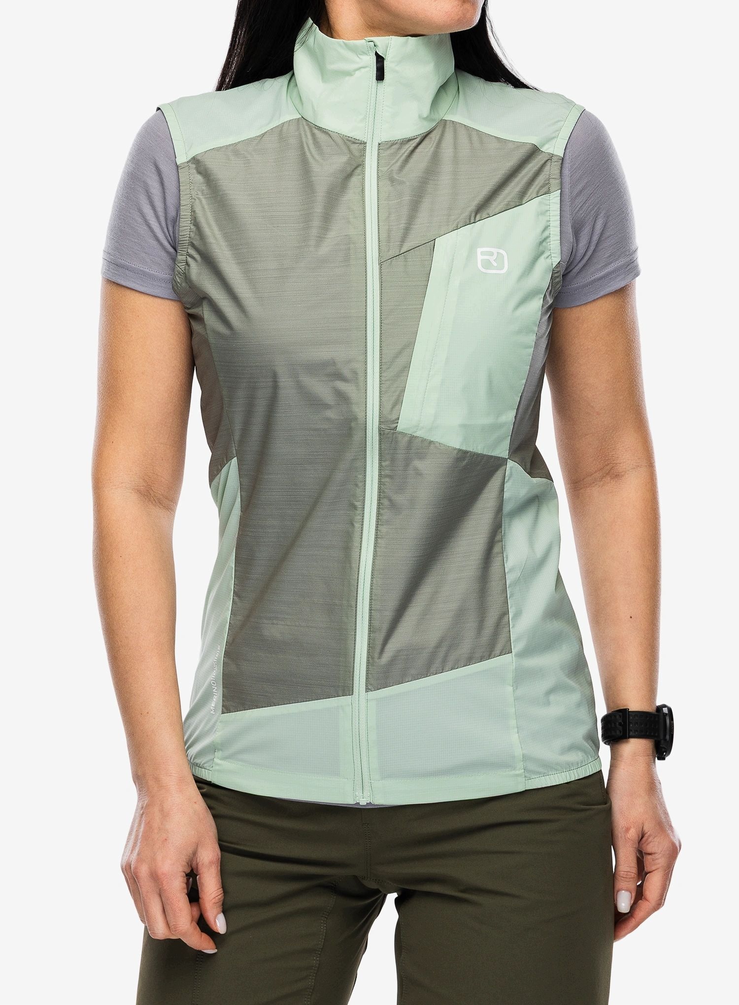 Dámská vesta Ortovox Trace Windbreaker Vest zelená barva S