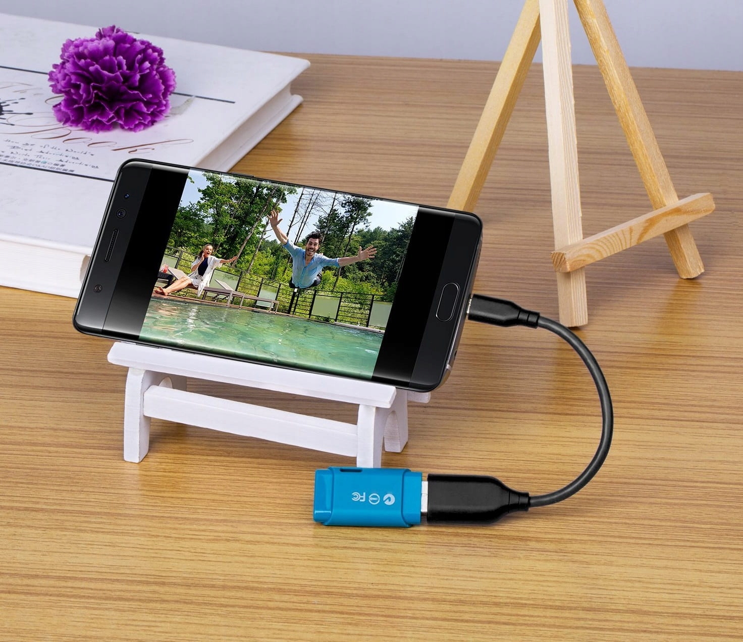 HUB OTG microUSB - 1x USB telefon mysz klawiatura Kod producenta 1D2-04-40