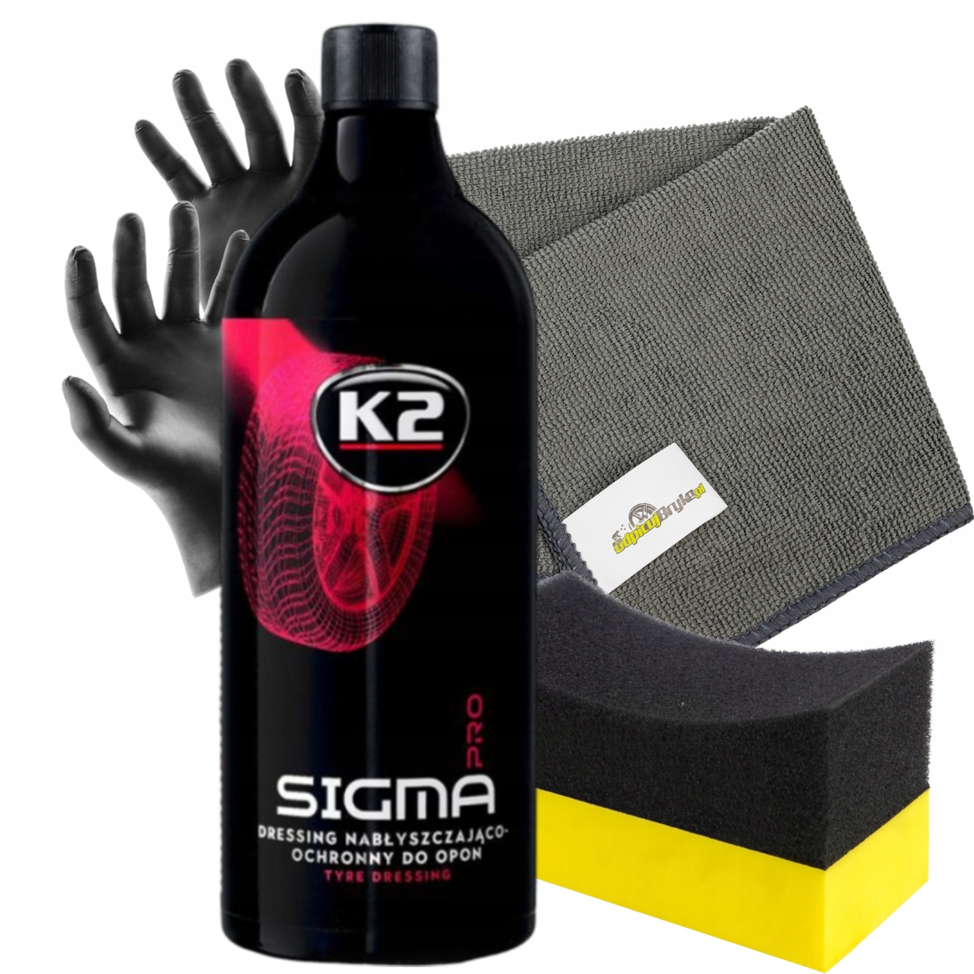 K2 SIGMA PRO 1L DO NABŁYSZCZANIA OPON APLIKATOR