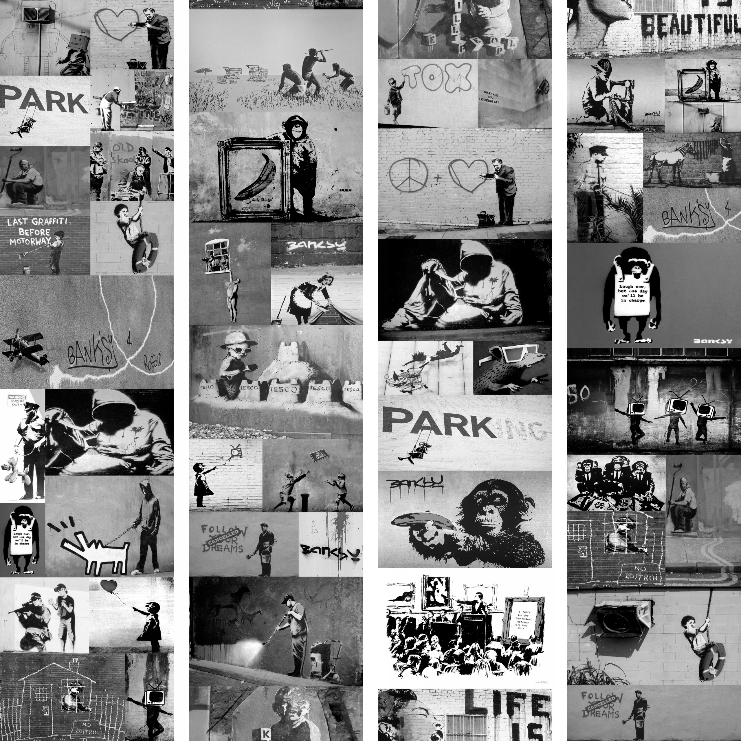 Samolepicí Tapeta Banksy 10 m f-A-0237-j-c
