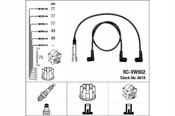 Ngk Výškové Kabely Vw Transporter 2,5 96- Asistent řidiče #28