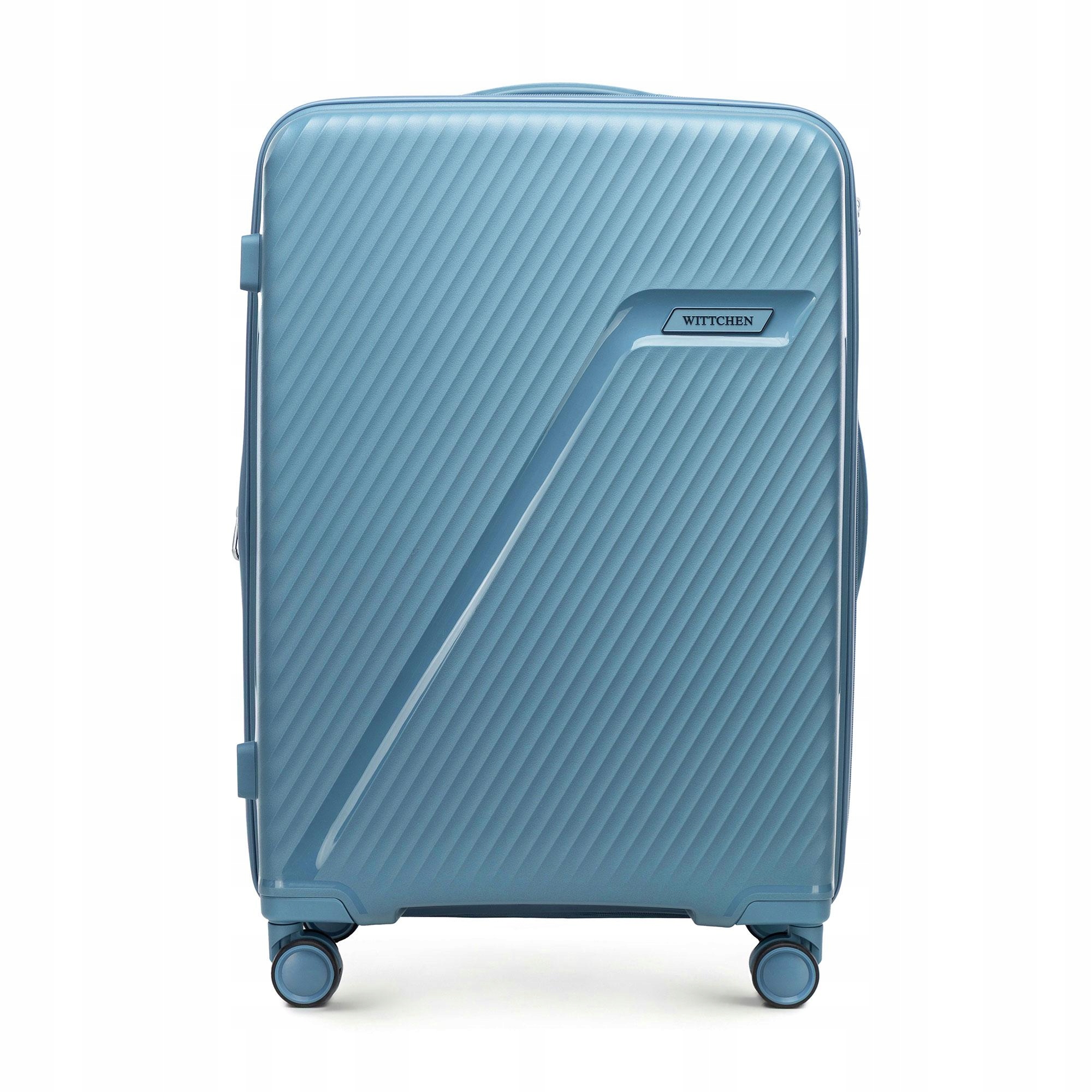 Walizka Wittchen średnia 56-3T-502-70 z polipropylenu niebieska