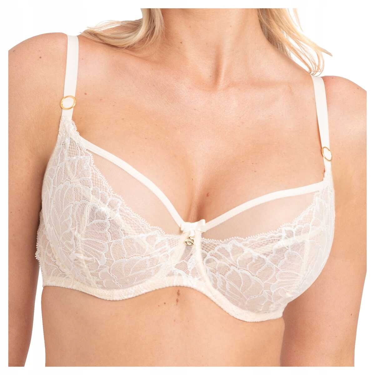 Samanta Měkká krajková podprsenka Amelia A123 piškotová 70G