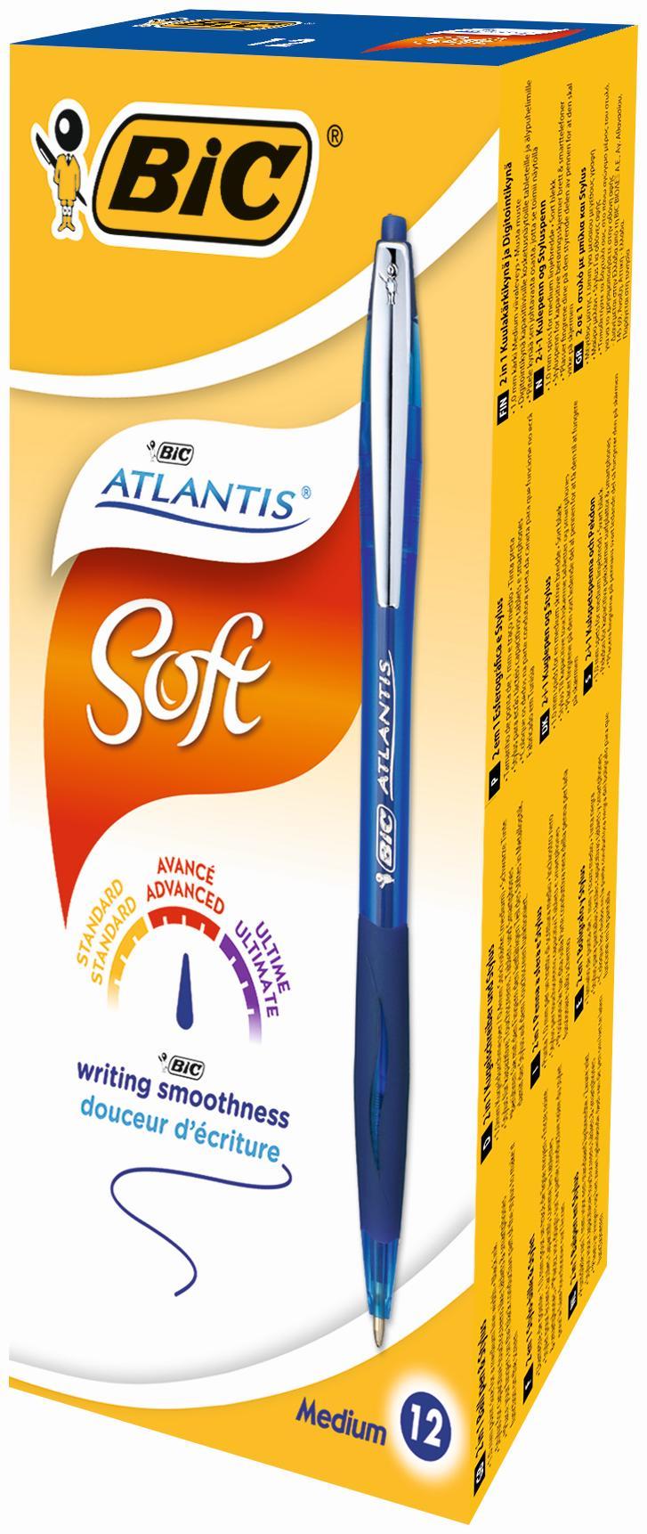 

Długopis automat. Bic Atlantis Soft niebieski X12