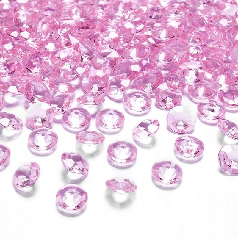 DIAMENCIKI NA STOŁY 100szt JASNORÓŻOWY KOMUNIA
