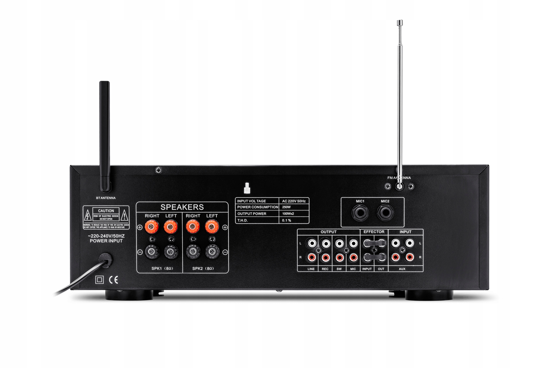 ESTRADOWY ZESTAW NAGŁOŚNIENIA KOLUMNY + KOŃCÓWKA BLUETOOTH USB Moc znamionowa RMS 300 W