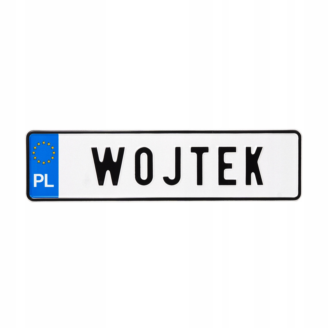 

Tablica polska mała tłoczona imienna alu 340x90 mm