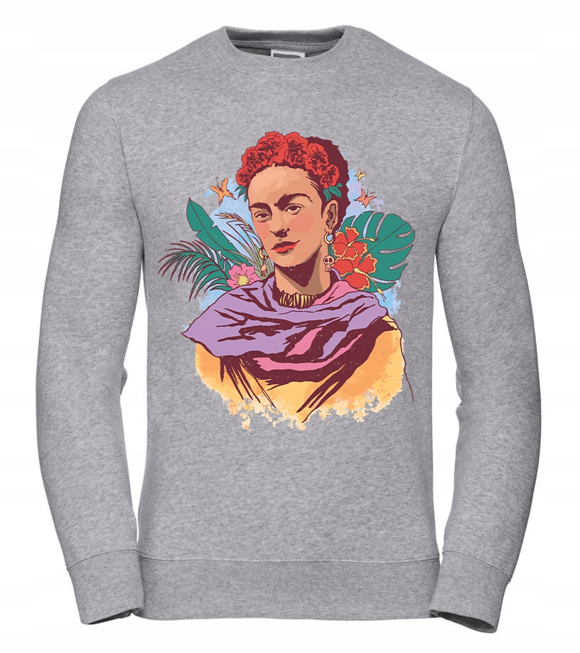 Dámská barevná Mikina Frida Kahlo, velikost 3XL, šedá