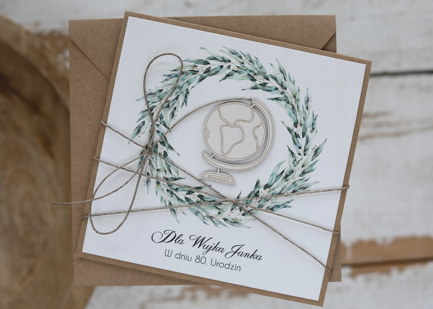 Ručně vyráběné narozeninové přání pro cestovatele