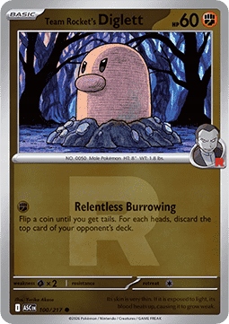 Ascended Heroes Ball Reverse 100/217 Team Rocket's Diglett