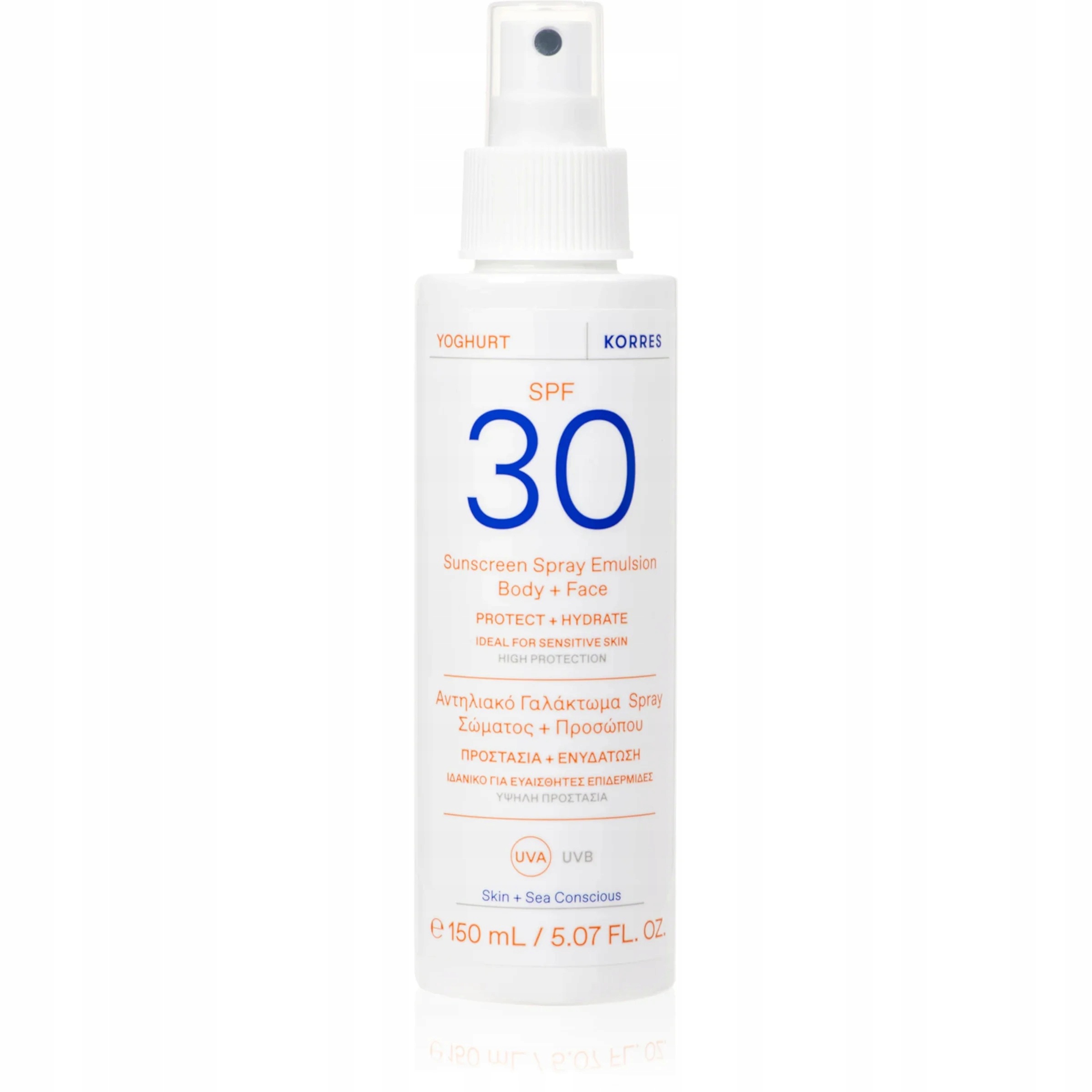 Korres Yoghurt spray do ciała i twarzy Spf 30 150 ml