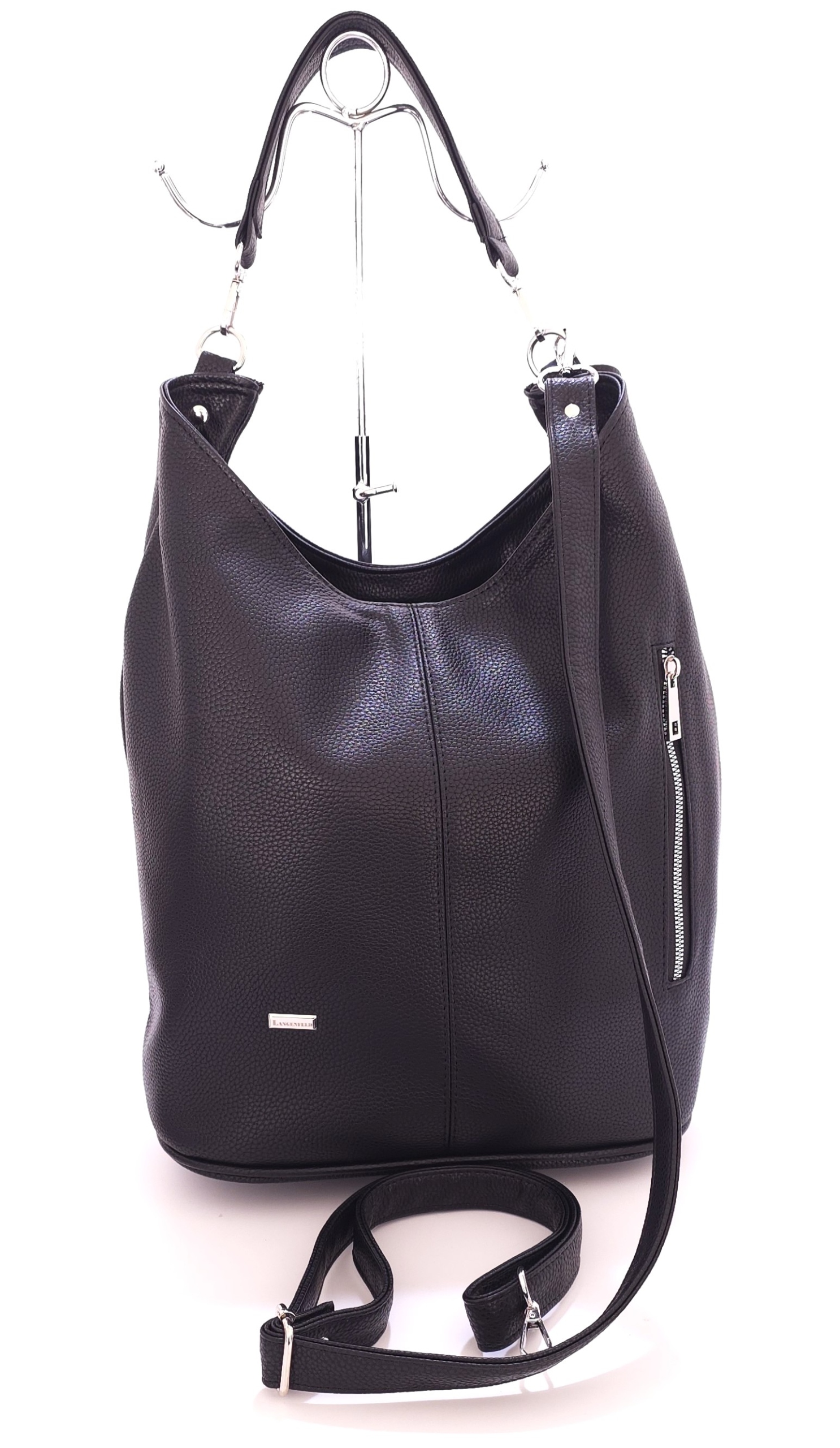 Černá velká dámská kabelka přes rameno Langenfeld