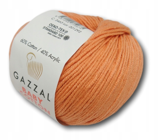 Włóczka Gazzal Baby Cotton 3465 brudny łososiowy