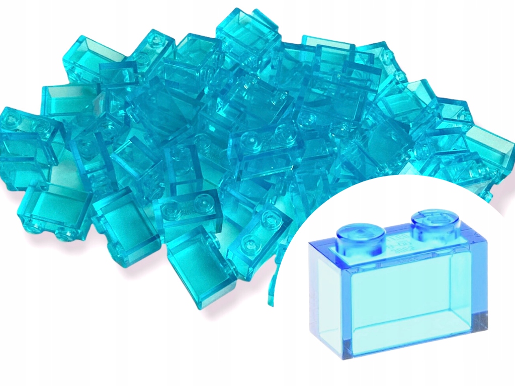

Lego 3065 cegiełki 1x2 Trans Niebieski Aż 20 szt