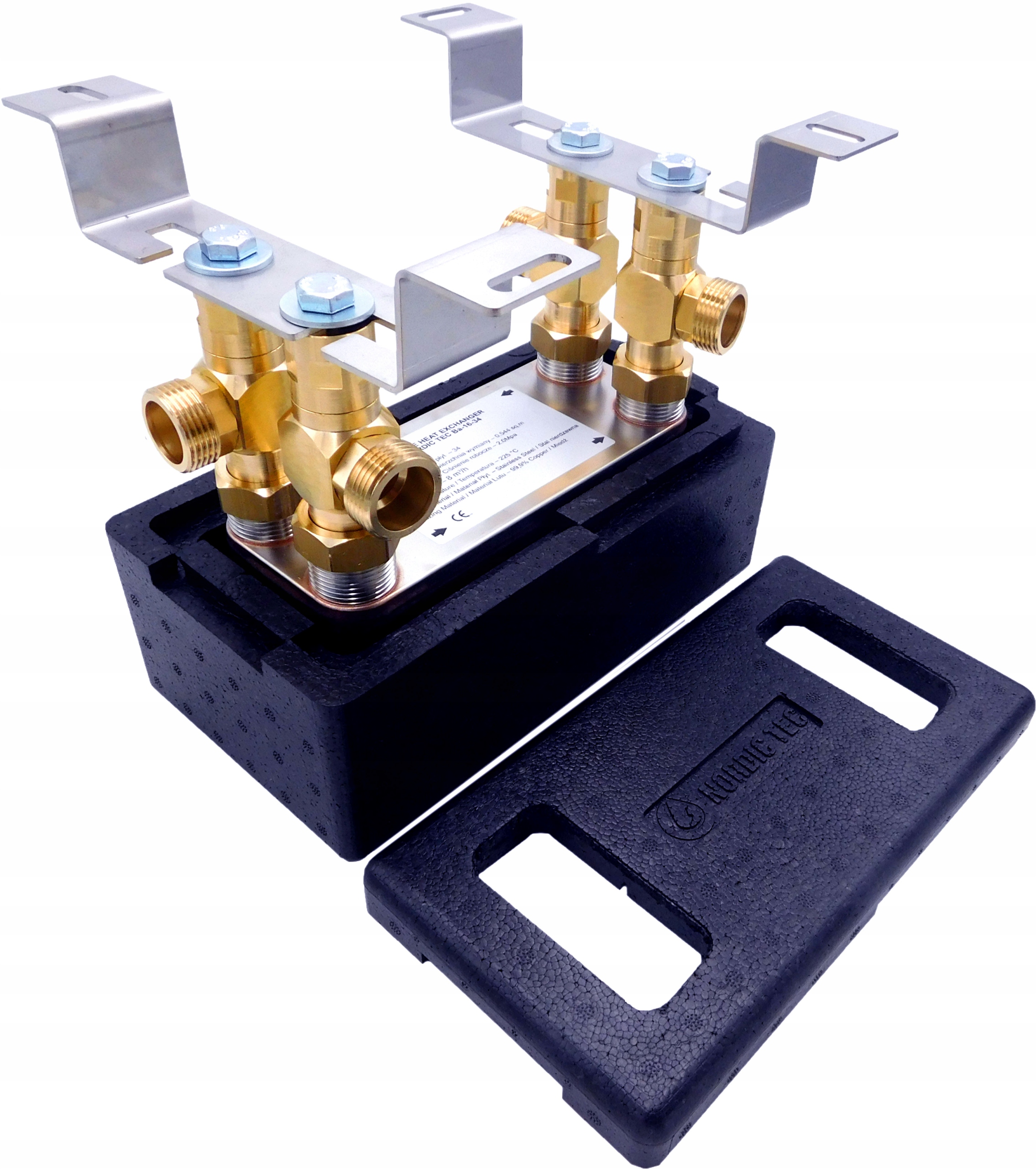 Výměník tepla 22-deskový 30k W Nordic Tec s izolací a držákem 1 palec