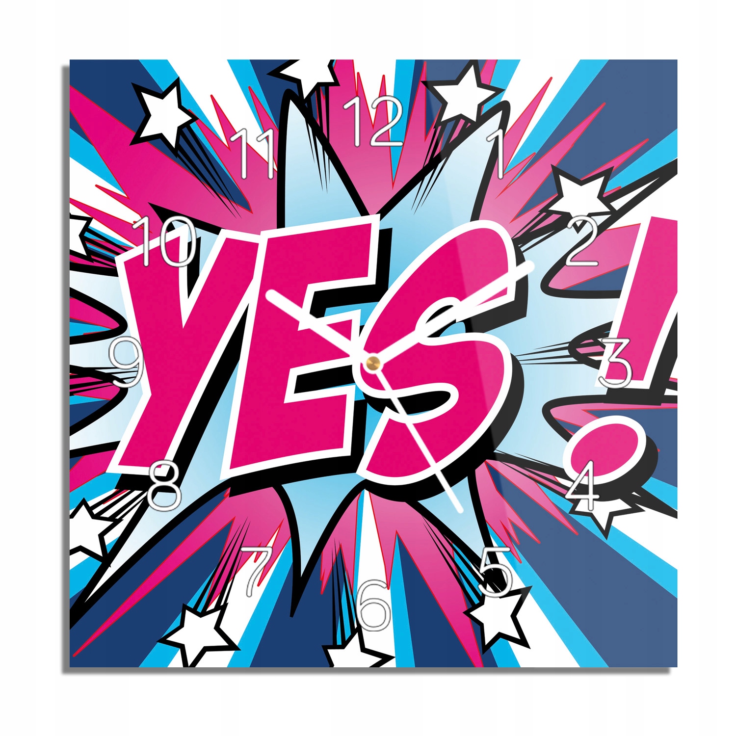 

Napis pop art komiks foto-zegar do jadalni 30x30