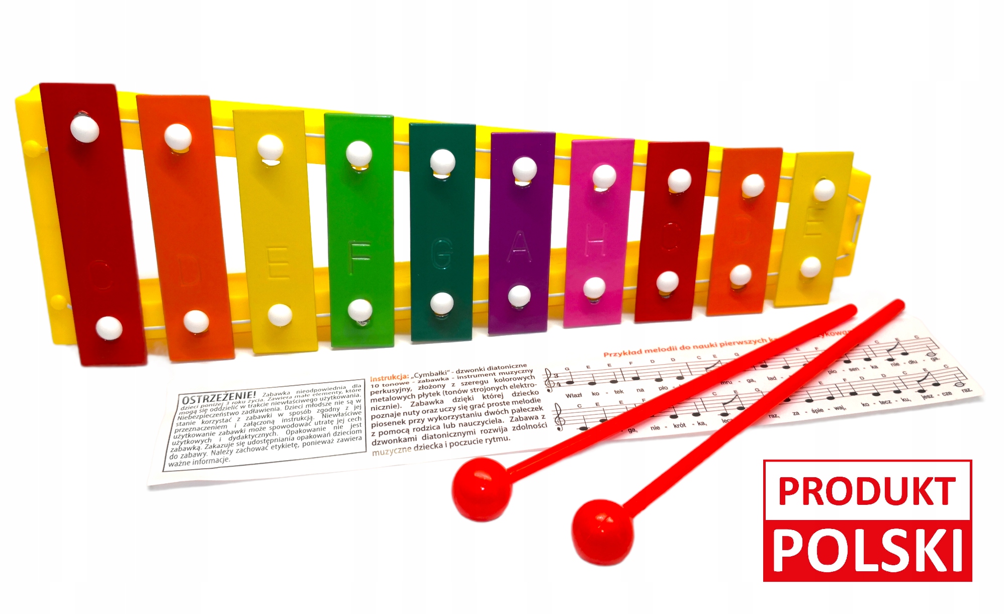 CYMBAŁKI DZWONKI Szkolne 12 TONOWE DIATONICZNE PL Marka Marek