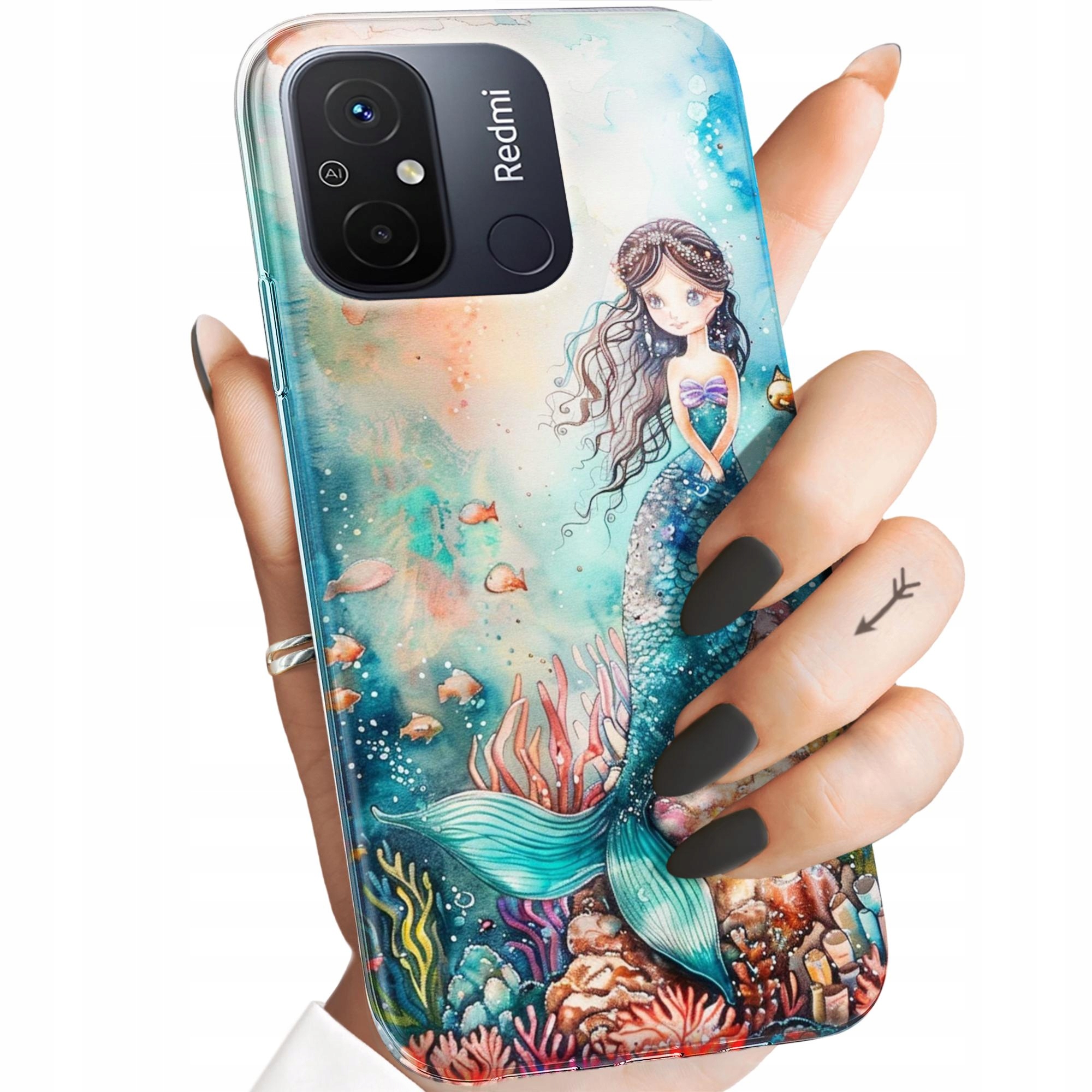 Etui Do Xiaomi Redmi 12C Syrenki Nimfy Morskie Panny Obudowa Case