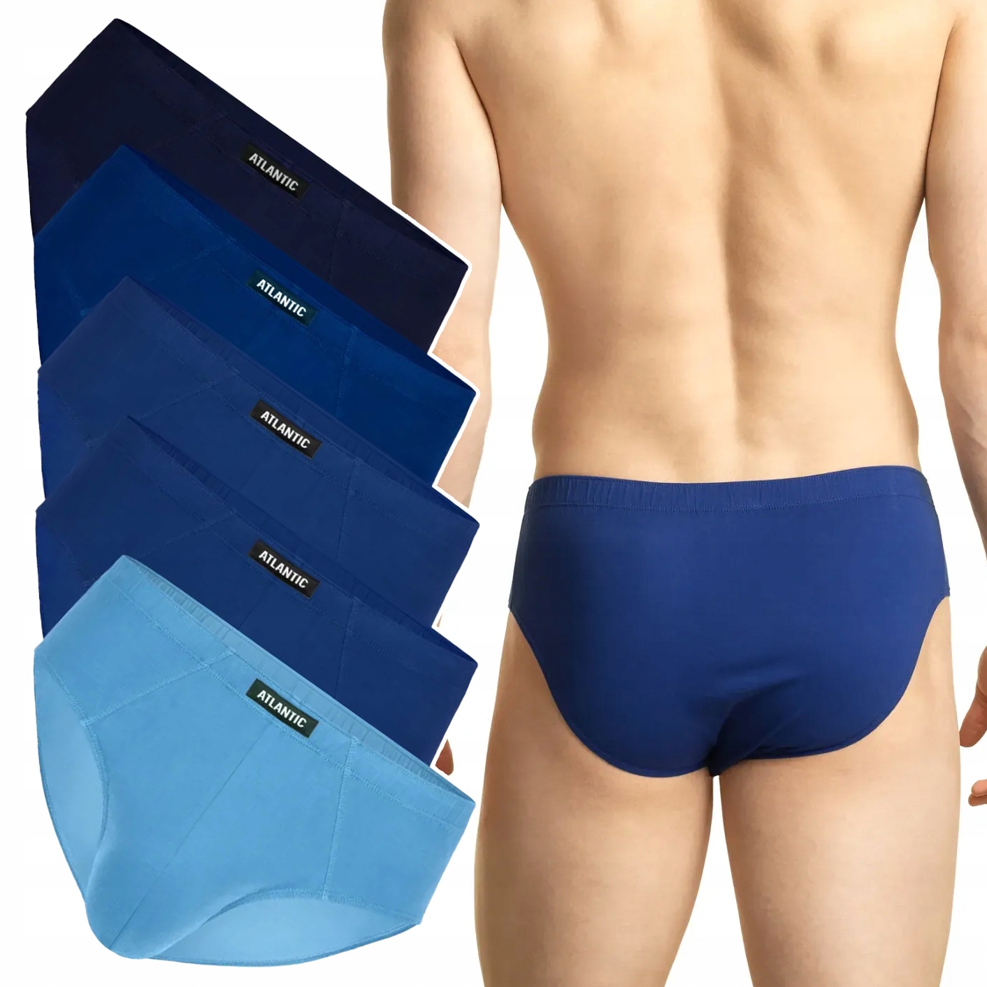 Pánské Slipy Atlantic 5SMP-003 sportovní bavlněné 5-PAK M