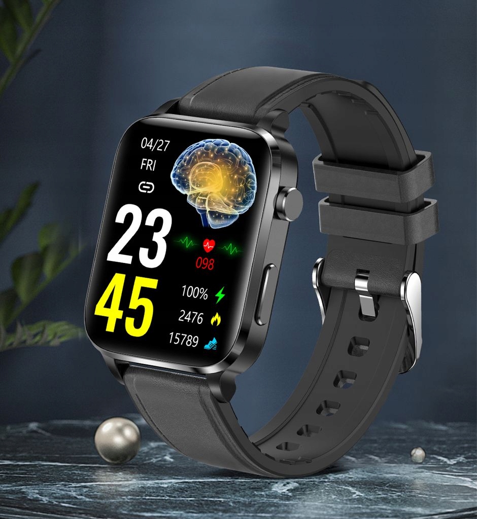 ZEGAREK KARDIOWATCH POMIAR CUKRU GLUKOZA LASER TER. CIŚNIENIOMIERZ POL MENU Komunikacja Bluetooth NFC