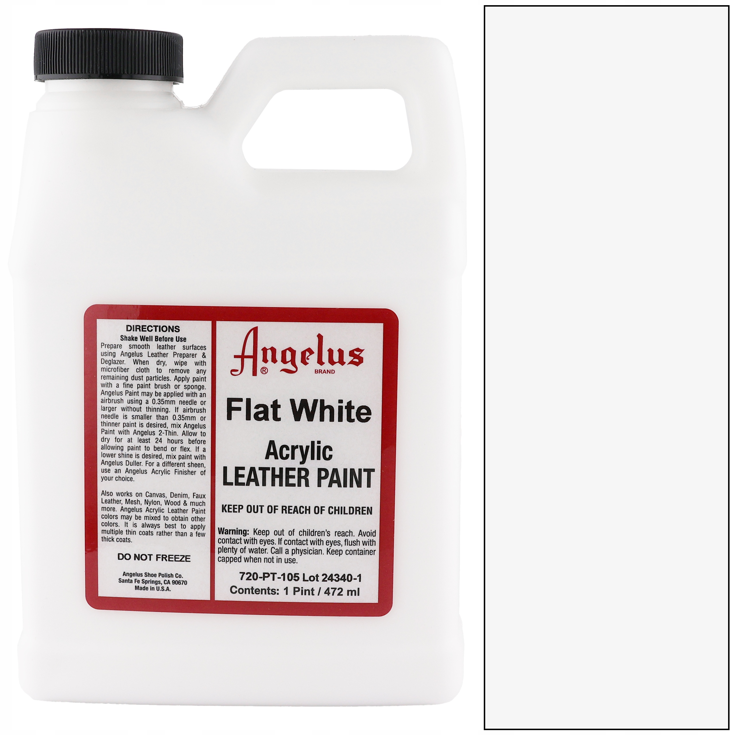 Barva na kůži Angelus customizace renovace boty 472 ml 105 Flat Bílá