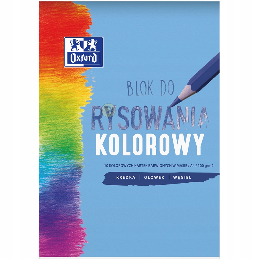 BLOK RYSUNKOWY DO RYSOWANIA kolor A4 OXFORD 100 g Liczba arkuszy 10 szt.