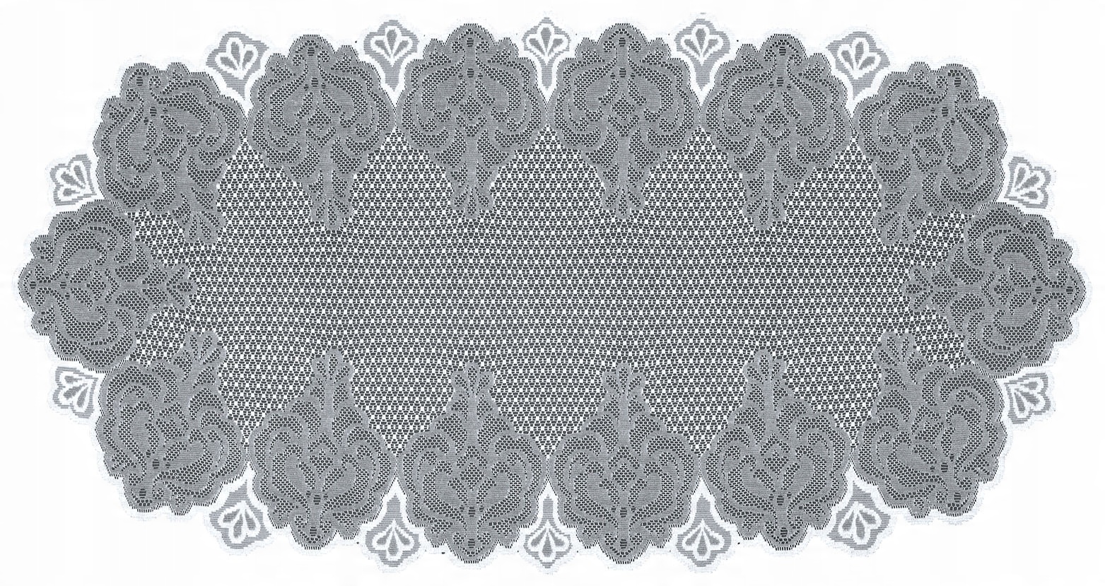 

Obrus Bieżnik Żakard Owal Biały/szary 24941 70x140
