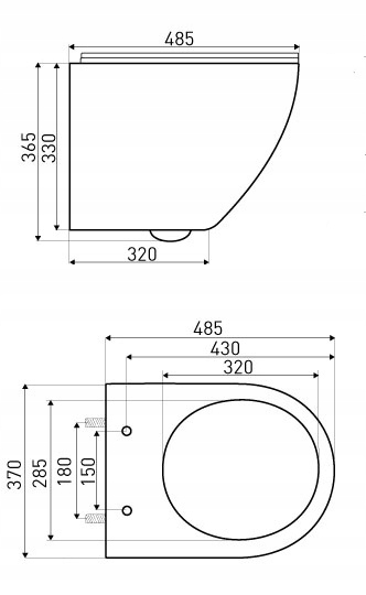 MISKA WC WISZĄCA Z DESKĄ DELOS KERRA czarna Kod producenta DELOS BLM