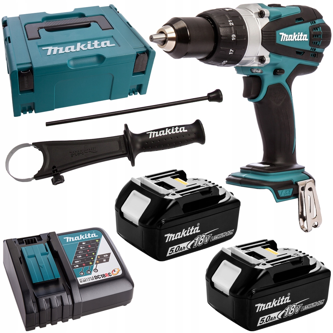 Aku Šroubovák 18V 91 Nm 2x5 Ah Lxt Xpt Makita DHP458RTJ MakPac