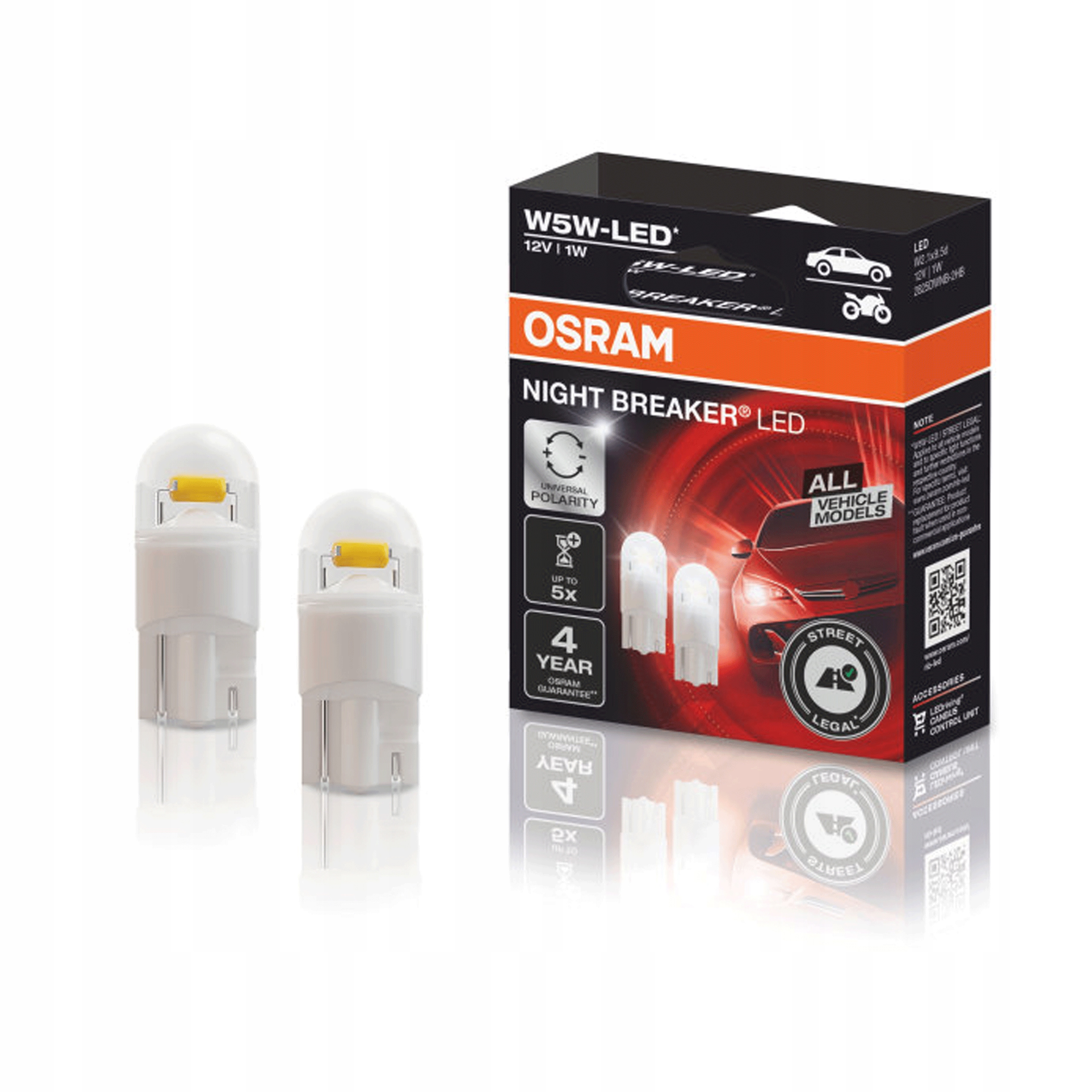 Osram Żarówki Samochodowe W5W Night Breaker Led 5700K