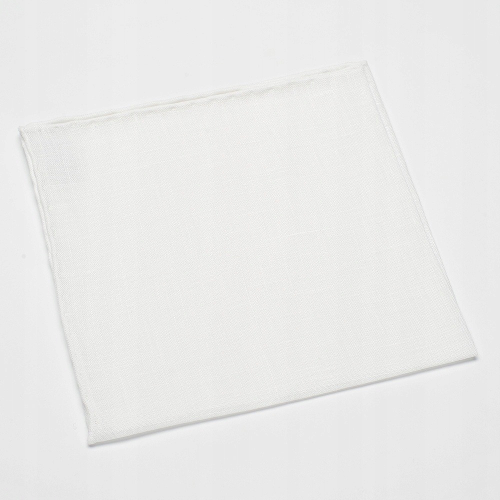 biała lniana poszetka Marka bez marki