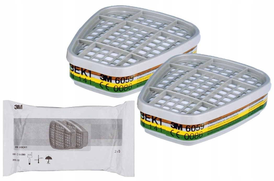 

Pochłaniacz 3M 6059 ABEK1 Oryginał Komplet 2 sztuk
