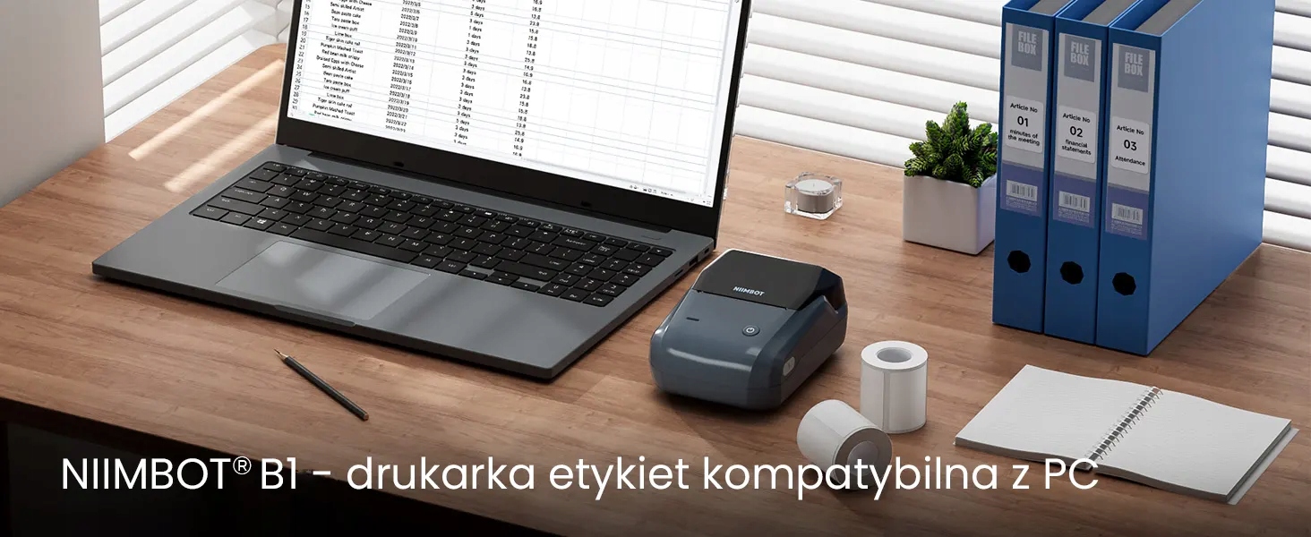 Drukarka termiczna NIIMBOT B1 + rolka etykiet Kod producenta B1