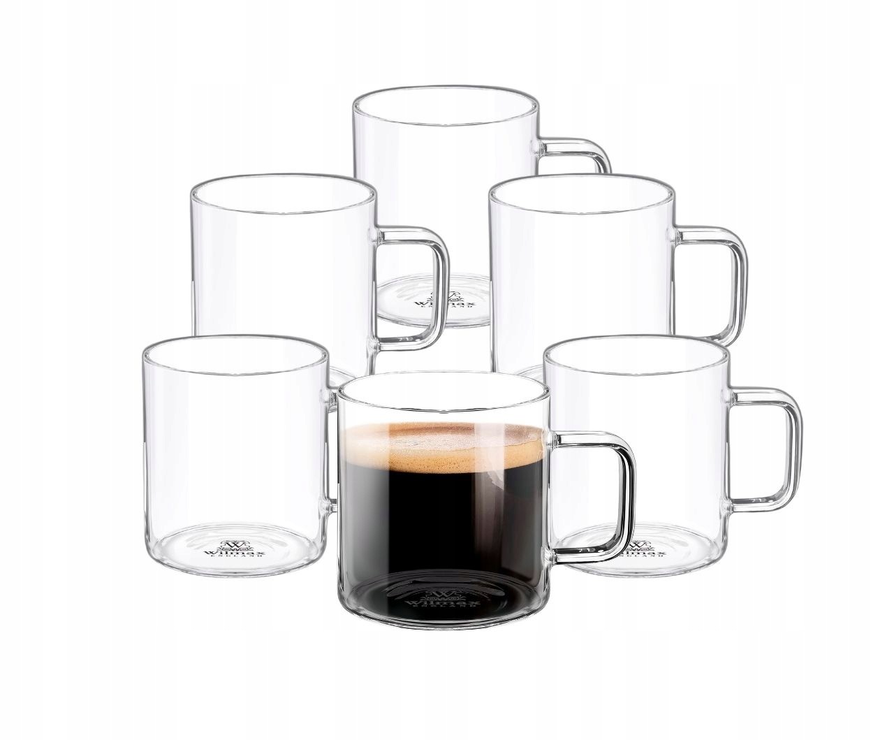 Wilmax 6x kubek szklanka żaroodporny 250ml do kawy herbaty herbata