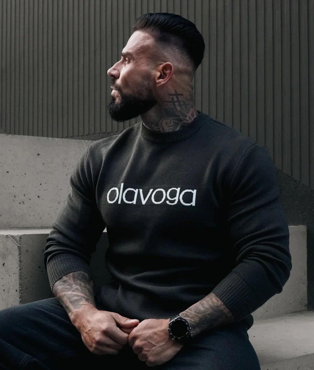 Pánský svetr Olavoga Salo Khaki S