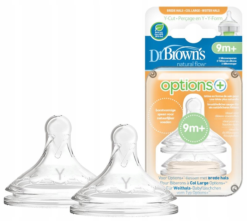 DR BROWN'S SMOCZKI DO BUTELKI OPTIONS+ 9M+ DO KASZKI Y 2SZT